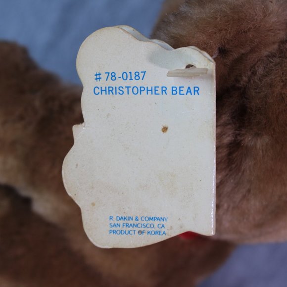 DAKIN Teddy‎ Bear "Christopher" Plush 7" Sitting Vintage 1981 Stuffed Animal New - Picture 5 of 5